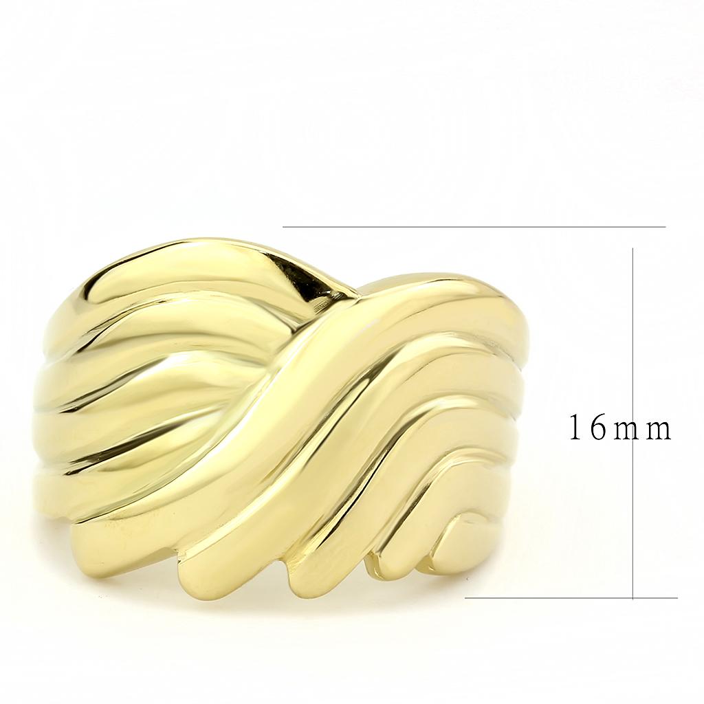 MATK3576 - IP Gold(Ion Plating) Stainless Steel Ring with No Stone