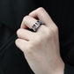 MATK3583 - Two-Tone IP Black (Ion Plating) Stainless Steel Ring with No Stone