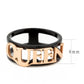 MATK3584 - IP Rose Gold+ IP Black (Ion Plating) Stainless Steel Ring with No Stone
