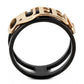 MATK3584 - IP Rose Gold+ IP Black (Ion Plating) Stainless Steel Ring with No Stone