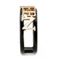 MATK3584 - IP Rose Gold+ IP Black (Ion Plating) Stainless Steel Ring with No Stone