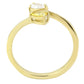 MATK3586 - IP Gold(Ion Plating) Stainless Steel Ring with AAA Grade CZ  in Topaz