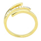 MATK3590 - IP Gold(Ion Plating) Stainless Steel Ring with Top Grade Crystal  in Clear