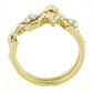 MATK3596 - IP Gold(Ion Plating) Stainless Steel Ring with AAA Grade CZ  in Clear
