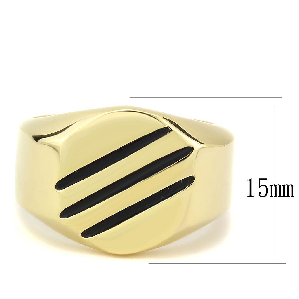 MATK3598 - IP Gold(Ion Plating) Stainless Steel Ring with No Stone