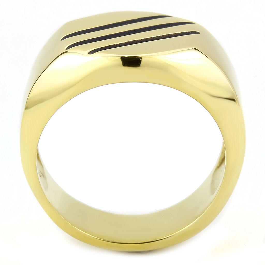 MATK3598 - IP Gold(Ion Plating) Stainless Steel Ring with No Stone