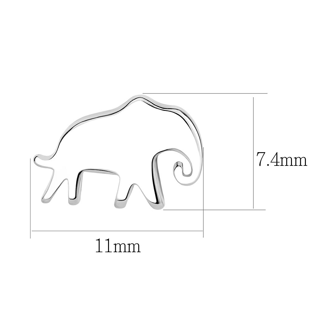 MATK3600 - High polished (no plating) Stainless Steel Earrings with No Stone