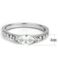 MATK3607 - No Plating Stainless Steel Ring with AAA Grade CZ  in Clear
