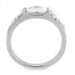 MATK3607 - No Plating Stainless Steel Ring with AAA Grade CZ  in Clear