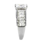MATK3608 - No Plating Stainless Steel Ring with AAA Grade CZ  in Clear