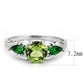MATK3610 - No Plating Stainless Steel Ring with Crystal in Peridot