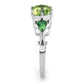 MATK3610 - No Plating Stainless Steel Ring with Crystal in Peridot