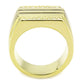 MATK3618 - IP Gold(Ion Plating) Stainless Steel Ring with Top Grade Crystal  in Clear