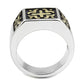 MATK3622 - Two-Tone IP Gold (Ion Plating) Stainless Steel Ring with No Stone