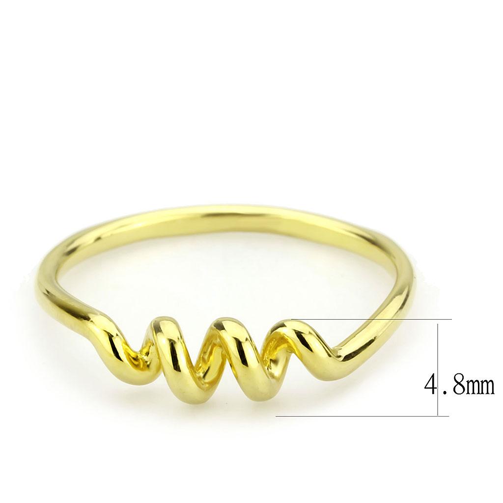 MATK3626 - IP Gold(Ion Plating) Stainless Steel Ring with No Stone