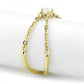 MATK3627 - IP Gold(Ion Plating) Stainless Steel Ring with AAA Grade CZ  in Clear