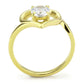 MATK3628 - IP Gold(Ion Plating) Stainless Steel Ring with AAA Grade CZ  in Clear
