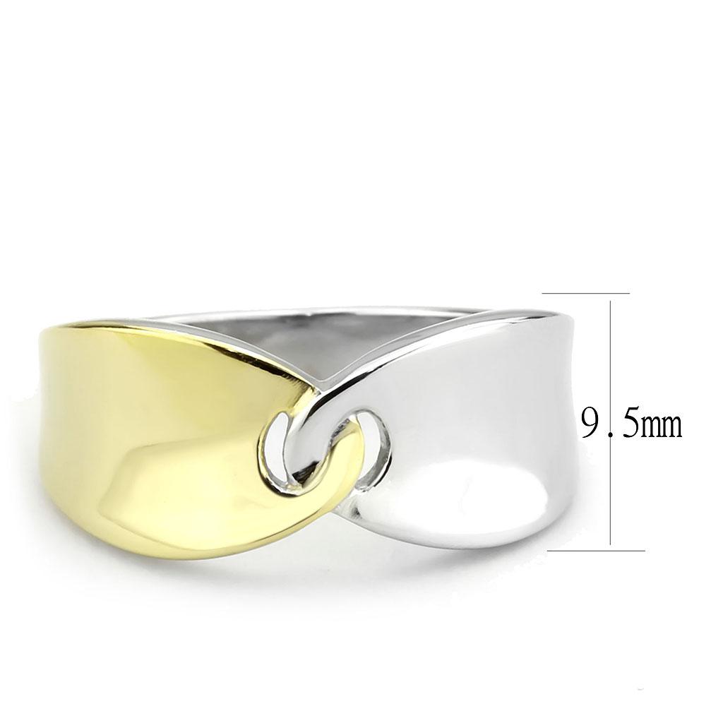 MATK3630 - Two-Tone IP Gold (Ion Plating) Stainless Steel Ring with No Stone
