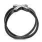MATK3635 - Two-Tone IP Black (Ion Plating) Stainless Steel Ring with AAA Grade CZ  in Clear