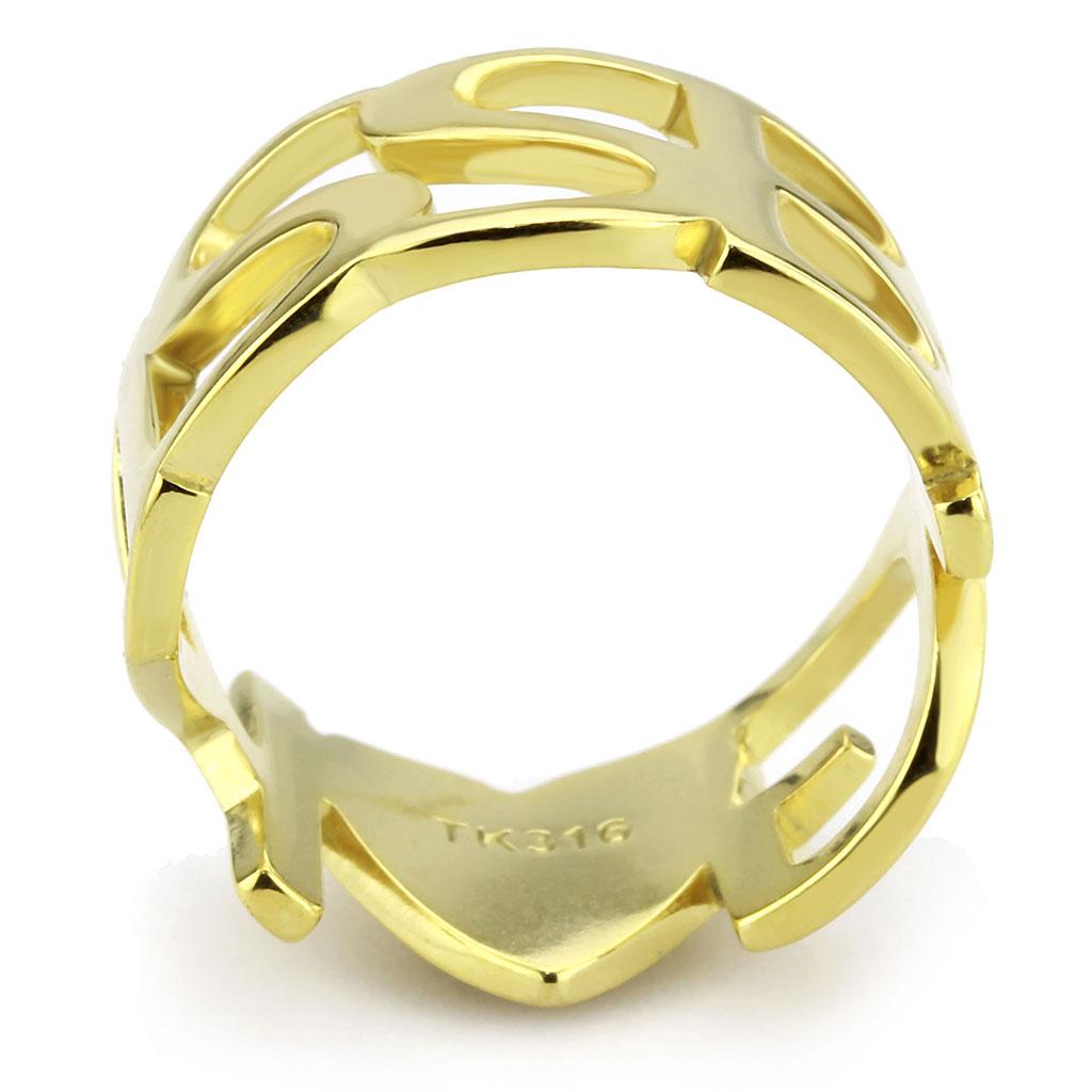 MATK3640 - IP Gold(Ion Plating) Stainless Steel Ring with No Stone