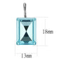 MATK3649 - High polished (no plating) Stainless Steel Earrings with Top Grade Crystal  in Sea Blue