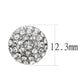 MATK3655 - High polished (no plating) Stainless Steel Earrings with Top Grade Crystal  in Clear
