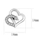 MATK3656 - High polished (no plating) Stainless Steel Earrings with AAA Grade CZ  in Clear