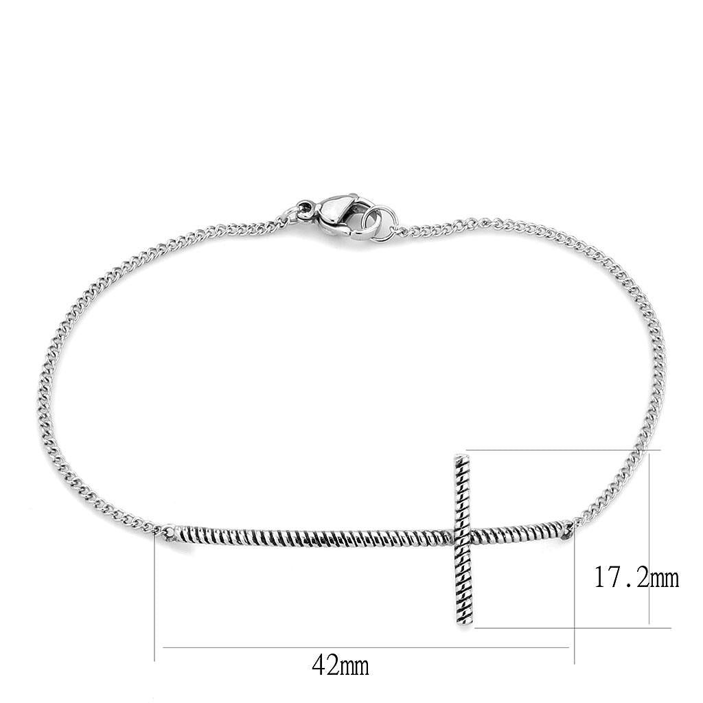 MATK3667 - High polished (no plating) Stainless Steel Bracelet with No Stone