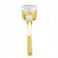 MATK3674 - IP Gold(Ion Plating) Stainless Steel Ring with AAA Grade CZ  in Clear