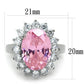 MATK3676 - High polished (no plating) Stainless Steel Ring with Synthetic Synthetic Glass in Rose