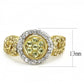 MATK3704 - Two-Tone IP Gold (Ion Plating) Stainless Steel Ring with Top Grade Crystal  in Multi Color