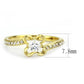 MATK3711 - IP Gold(Ion Plating) Stainless Steel Ring with AAA Grade CZ  in Clear