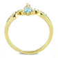 MATK3712 - IP Gold(Ion Plating) Stainless Steel Ring with AAA Grade CZ  in Multi Color