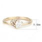 MATK3713 - IP Rose Gold(Ion Plating) Stainless Steel Ring with AAA Grade CZ  in Clear