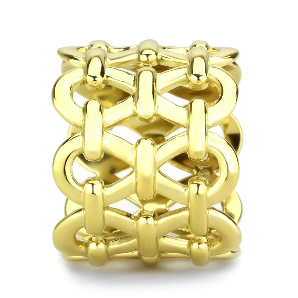 MATK3716 - IP Gold(Ion Plating) Stainless Steel Ring with No Stone