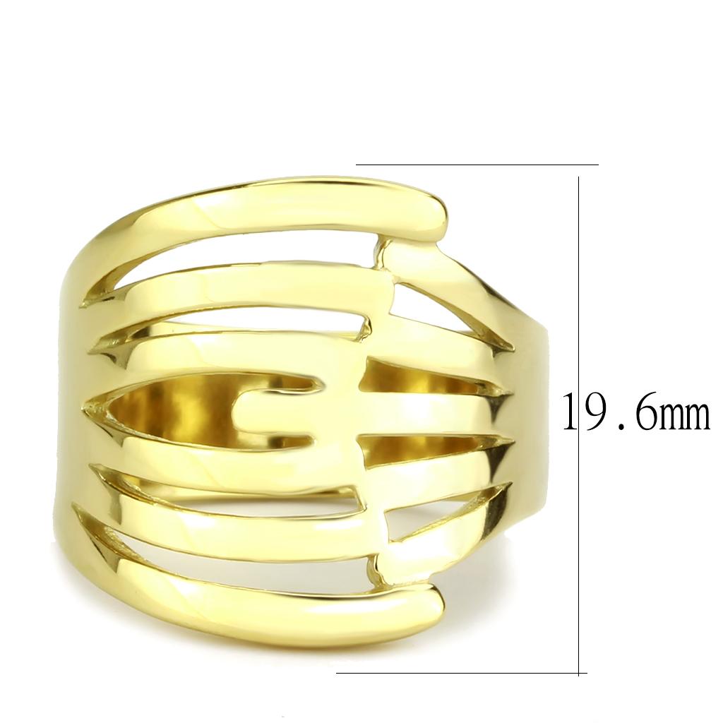 MATK3717 - IP Gold(Ion Plating) Stainless Steel Ring with No Stone