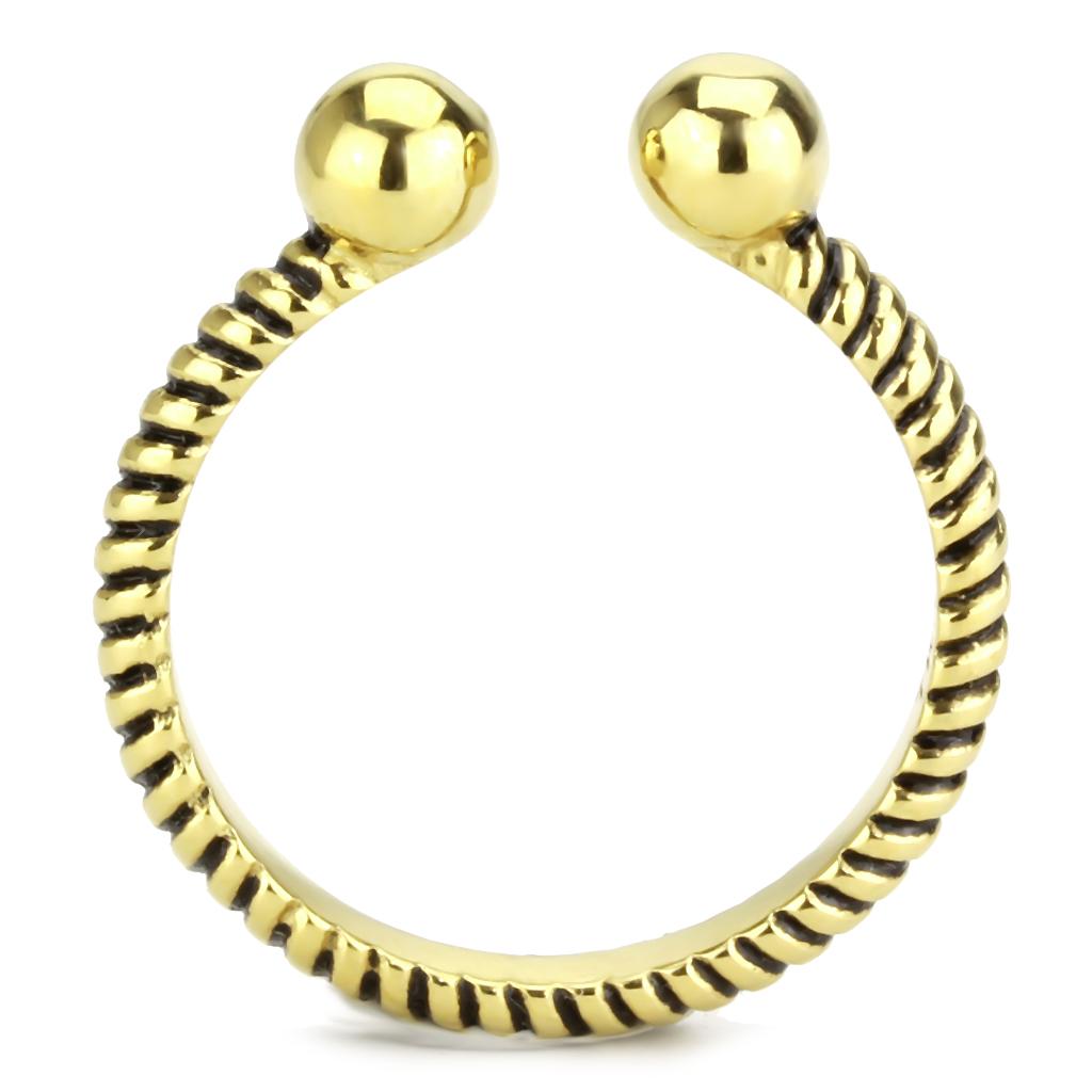 MATK3719 - IP Gold(Ion Plating) Stainless Steel Ring with No Stone