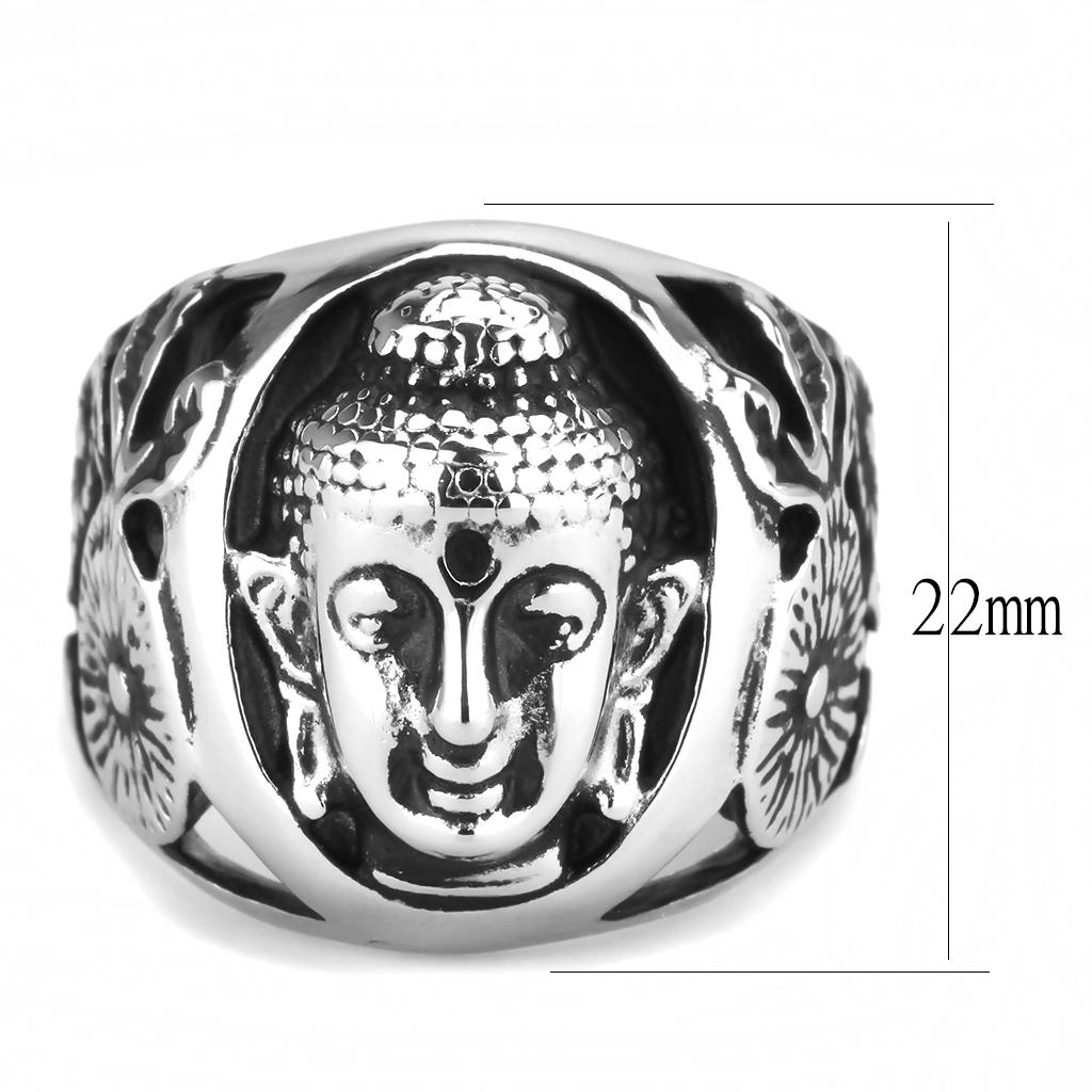 MATK3722 - High polished (no plating) Stainless Steel Ring with No Stone