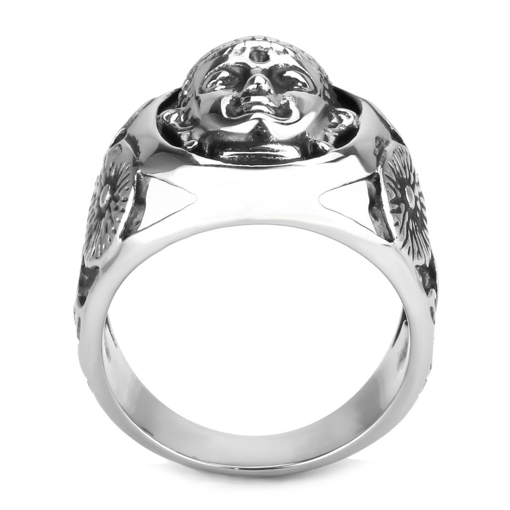 MATK3722 - High polished (no plating) Stainless Steel Ring with No Stone