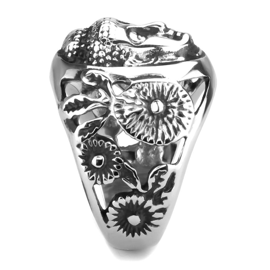 MATK3722 - High polished (no plating) Stainless Steel Ring with No Stone