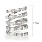 MATK3729 High polished Stainless Steel Ring with AAA Grade CZ in Clear