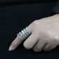 MATK3729 High polished Stainless Steel Ring with AAA Grade CZ in Clear