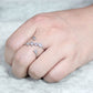 MATK3730 High polished Stainless Steel Ring with AAA Grade CZ in Clear