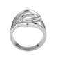 MATK3731 High polished Stainless Steel Ring with Top Grade Crystal in Clear