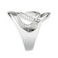 MATK3731 High polished Stainless Steel Ring with Top Grade Crystal in Clear