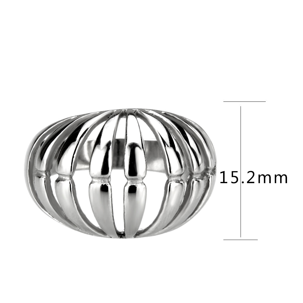 MATK3732 High polished Stainless Steel Ring with NoStone in No Stone