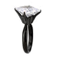 MATK3736 IP Black  Stainless Steel Ring with AAA Grade CZ in Clear