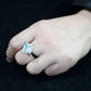 MATK3736 IP Black  Stainless Steel Ring with AAA Grade CZ in Clear