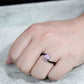 MATK3739 IP Black Stainless Steel Ring with AAA Grade CZ in Rose