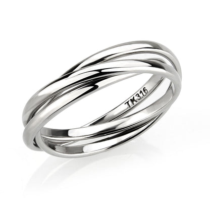 MATK3743 - High polished Stainless Steel Interlocking Ring